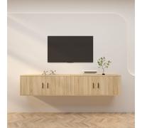 vidaXL Wall-mounted TV Cabinets 2 pcs Sonoma Oak 100x34.5x40 cm