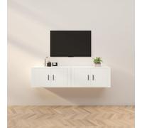 vidaXL Wall-mounted TV Cabinets 2 pcs White 80x34.5x40 cm
