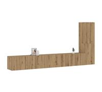 vidaXL Wall Mounted TV cabinets 3 pcs Artisan Oak Engineered Wood tv stand