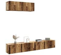 vidaXL Wall Mounted TV Cabinets 3 pcs Old Wood 100x30x30 cm Engineered Wood