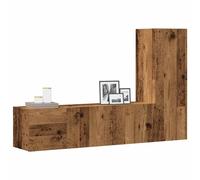 vidaXL Wall Mounted TV cabinets 3 pcs Old Wood Engineered Wood