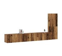 vidaXL Wall Mounted TV cabinets 3 pcs Old Wood Engineered Wood