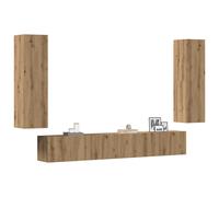 vidaXL Wall Mounted TV cabinets 4 pcs Artisan Oak Engineered Wood tv stand