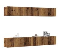 vidaXL Wall Mounted TV Cabinets 4 pcs Old Wood 100x30x30 cm TV stand
