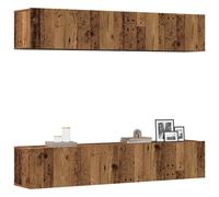 vidaXL Wall Mounted TV cabinets 4 pcs Old Wood Engineered Wood