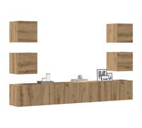 vidaXL Wall Mounted TV cabinets 6 pcs Artisan Oak Engineered Wood