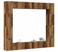 vidaXL Wall Mounted TV cabinets 8 pcs Old Wood Engineered Wood tv stand