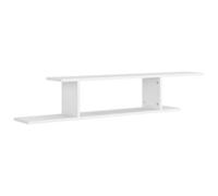 Vidaxl Wall-Mounted Tv Shelf White 125X18X23 Cm Engineered Wood