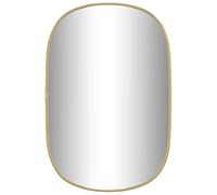 vidaXL Wall-Mounted Vanity Mirror 60x40 cm- Minimalistic Gold Frame for Bathroom, Hallway, and Bedroom Decor