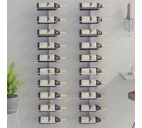 Vidaxl Wall-mounted Wine Rack For 10 Bottles 2 Pcs White Metal, White