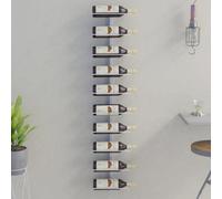 vidaXL 10 Bottle White Wall Mounted Wine Rack