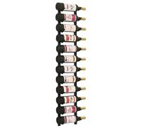 Vidaxl Wall Mounted Wine Rack For 12 Bottles Black Iron Wine Racks