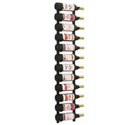 Vidaxl Wall Mounted Wine Rack For 12 Bottles Black Iron Wine Racks
