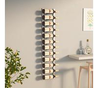 Wall Mounted Wine Rack for 12 Bottles White Iron Drinking Storage vidaXL