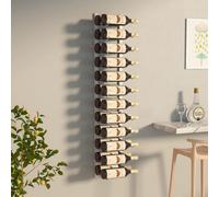 Vidaxl Wall Mounted Wine Rack For 24 Bottles White Iron