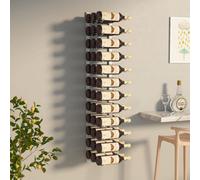 vidaXL Wall Mounted Wine Rack for 36 Bottles White Iron