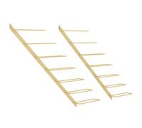 Vidaxl Wall-Mounted Wine Rack For 7 Bottles 2 Pcs Gold Metal