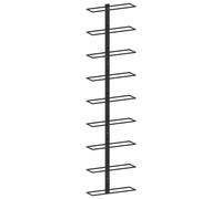 Wall-mounted Wine Rack for 9 Bottles Black Iron