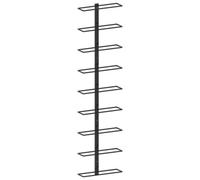 Vidaxl Wall-Mounted Wine Rack For 9 Bottles Black Iron Wine Racks