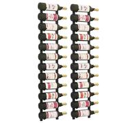 vidaXL Wall Mounted Wine Racks for 12 Bottles 2 pcs Black Iron