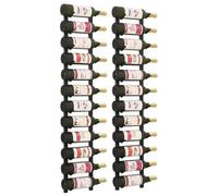 Vidaxl Wall Mounted Wine Racks For 12 Bottles 2 Pcs Black Iron Wine Racks
