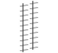 Wall-mounted Wine Racks for 20 Bottles 2 pcs Black Metal