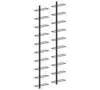 vidaXL Wall-mounted Wine Racks for 20 Bottles 2 pcs Black Metal