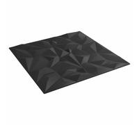 vidaXL Wall Panels 48 pcs Black 50 x 50 cm XPS Foam