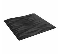 vidaXL Wall Panels 48 pcs Black Stone 50 x 50 cm XPS Foam