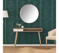 vidaXL - Green Wall Panels 50x50 cm, 48 pcs - DIY Customizable XPS Stone Pattern Tile for Interior Decoration - Bedroom, Living Room, Café, Office