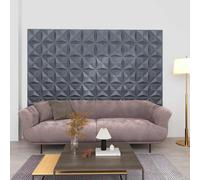 vidaXL Wall Panels 48 pcs Origami Grey 50 x 50 cm XPS Foam