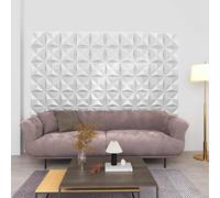 vidaXL Wall Panels 48 pcs Origami White 50 x 50 cm XPS Foam
