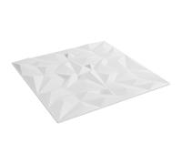 vidaXL Wall Panels 48 pcs White 50 x 50 cm XPS Foam