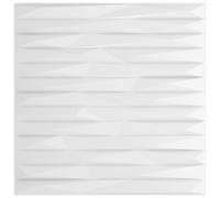 vidaXL Wall Panels - Set of 12 - EPS Material - White Stone Pattern - Easy to Clean - Water-Resistant Wall Coverings - Perfect for Home or Office Decoration
