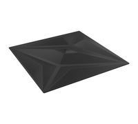 vidaXL Wall Panels Star 48 pcs Black star 50 x 50 cm XPS Foam