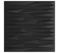 vidaXL Wall Panels Wall Cover 3D Wallpaper Wall Tile 12 pcs Black EPS Stone