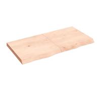 vidaXL Wall Shelf 120x60x(2-6) cm Untreated Solid Wood Oak