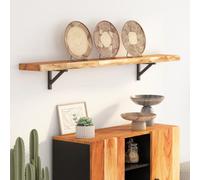 vidaXL Wall Shelf 160x20x2.5 cm Rectangular Solid Wood Acacia Live Edge