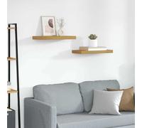 vidaXL Wall Shelf 2 pcs Beige 50 x 23 x 4 cm Engineered Wood