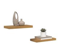 Wall Shelf Beige 50x23.5x4cm Engineered Wood Floating Rectangular Modern Shelf.