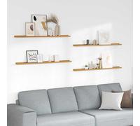 vidaXL Wall Shelf 4 pcs Beige 115 x 9 x 3 cm Engineered Wood