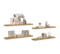 vidaXL Wall Shelf 4 pcs Beige 120 x 23.5 x 4 cm Engineered Wood, Modern Wall Shelf, Rectangular, Durable Home Furniture, Storage Solution for Living Room, Bedroom, Kitchen, Bathroom