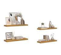 vidaXL Wall Shelf 4 pcs Beige 90 x 23.5 x 4 cm Engineered Wood, Modern Wall Shelf, Rectangular, Durable Home Furniture, Storage Solution for Living Room, Bedroom, Kitchen, Bathroom