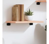 vidaXL Wall Shelf 40x20x2 cm Untreated Solid Wood Oak, Brown