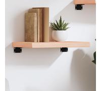 Vidaxl Wall Shelf 40X20X4 Cm Untreated Solid Wood Oak, Brown
