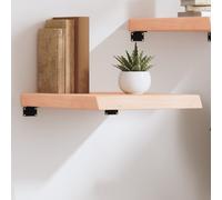 vidaXL Wall Shelf 40x60x(2-6) cm Untreated Solid Wood Oak
