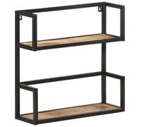 vidaXL Wall Shelf 60x20x60 cm Rough Mango Wood