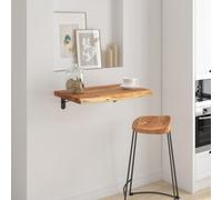 vidaXL Wall Shelf 60x40x2.5 cm Rectangular Solid Wood Acacia Live Edge