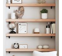 vidaXL 80cm Natural Brown Floating Wall Shelf