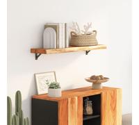 vidaXL Wall Shelf 80x20x3.8 cm Rectangular Solid Wood Acacia Live Edge